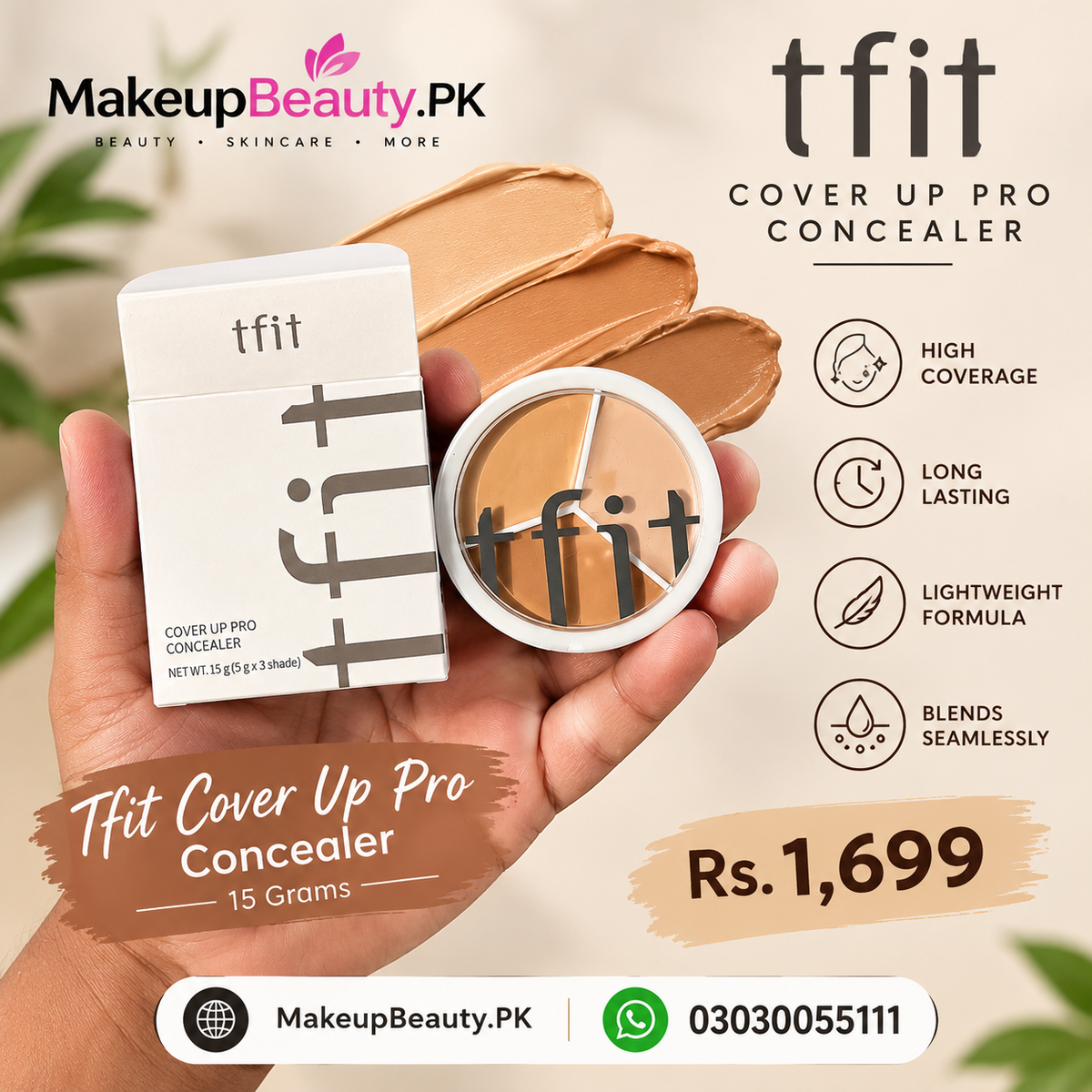 Tfit Cover Up Pro Concealer 15 Grams
